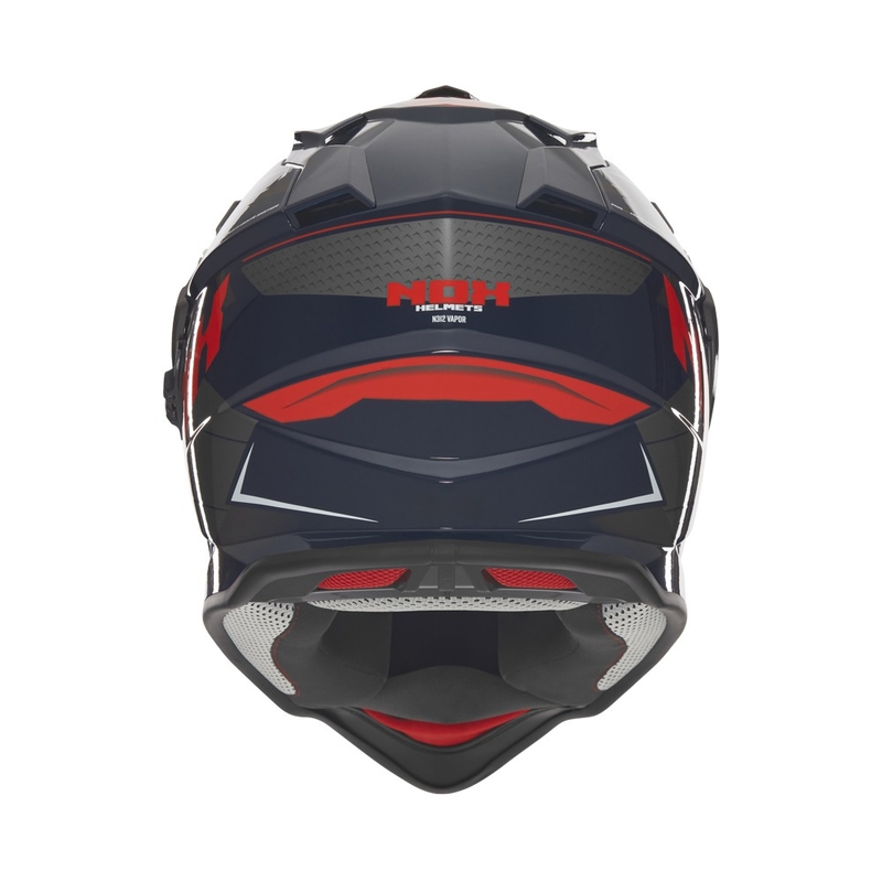 Κράνος μοτοσικλέτας Enduro NOX N312 Vapor μαύρο-μπλε-κόκκινο