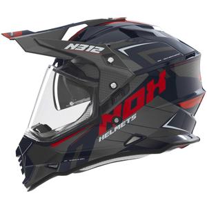 Κράνος μοτοσικλέτας Enduro NOX N312 Vapor μαύρο-μπλε-κόκκινο