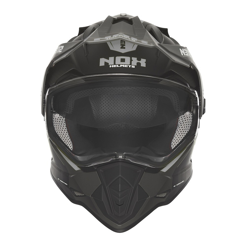 Enduro κράνος μοτοσικλέτας NOX N312 Vapor ματ μαύρο-γκρι