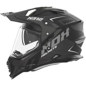 Enduro κράνος μοτοσικλέτας NOX N312 Vapor ματ μαύρο-γκρι
