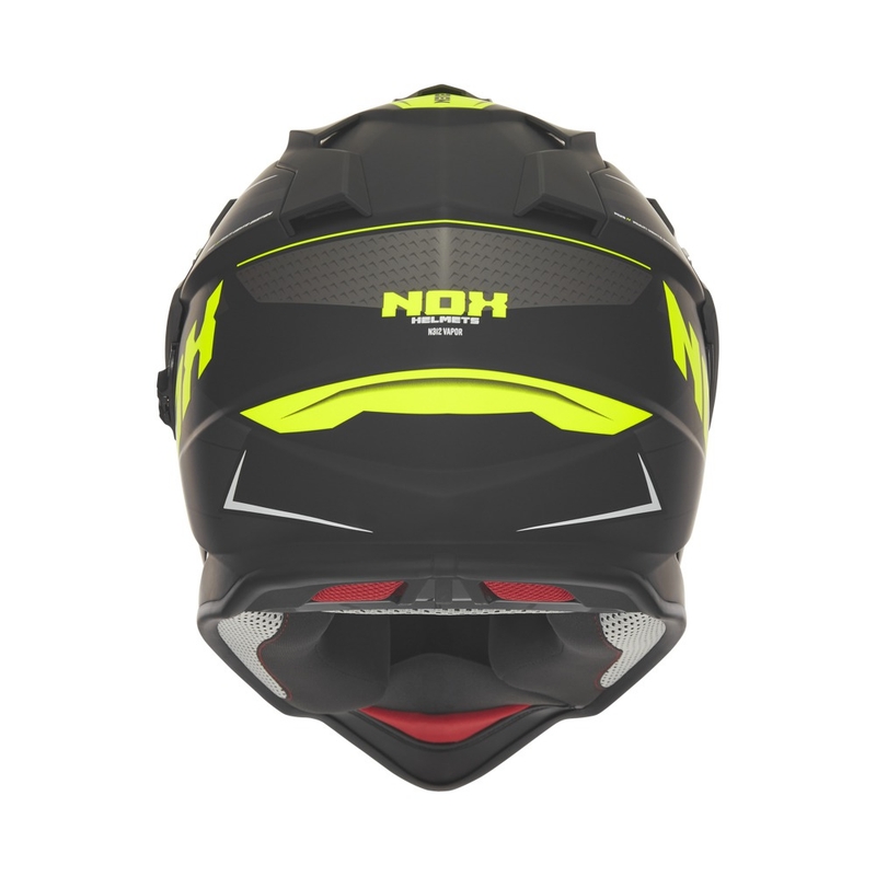 Enduro κράνος μοτοσικλέτας NOX N312 Vapor ματ μαύρο-κίτρινο