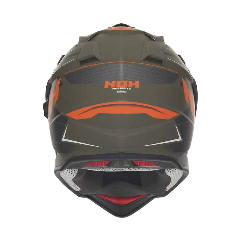 Enduro κράνος μοτοσικλέτας NOX N312 Vapor matt khaki-orange