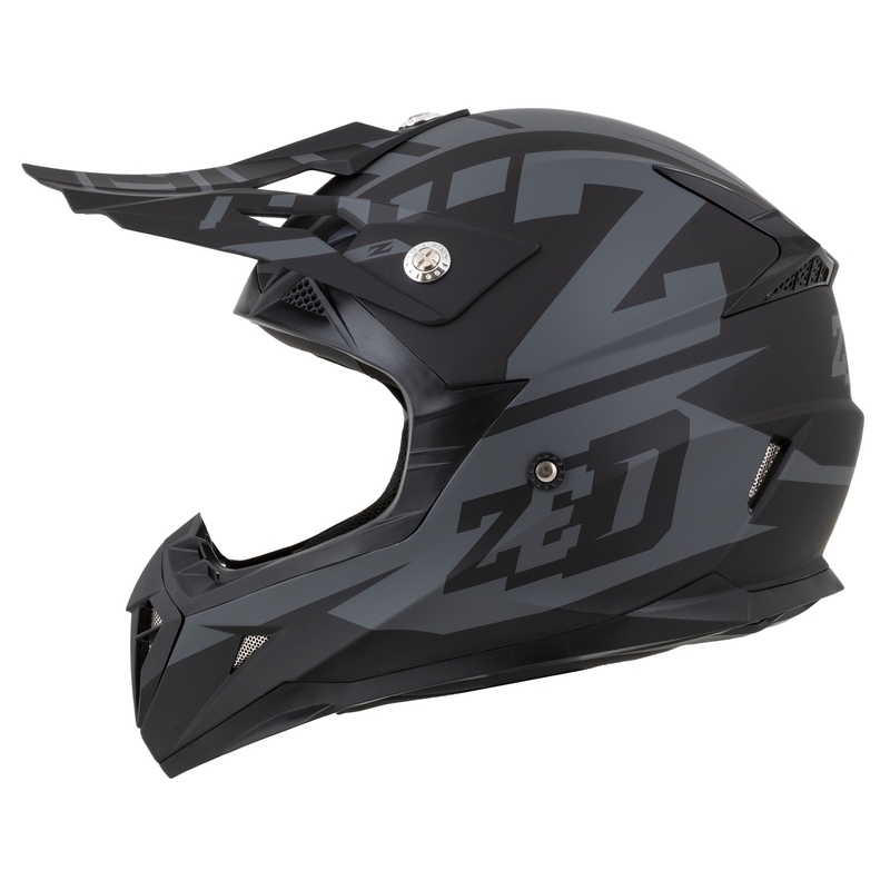 Κράνος Motocross για μοτοσυκλέτα ZED X1.9 Targa ματ γκρι-μαύρο