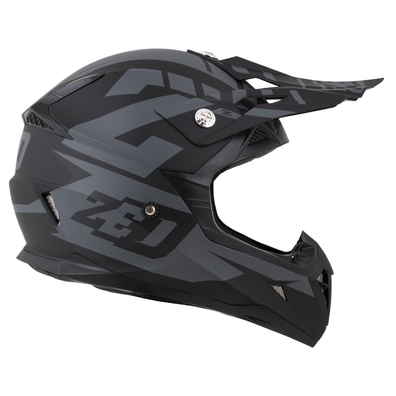 Κράνος Motocross για μοτοσυκλέτα ZED X1.9 Targa ματ γκρι-μαύρο