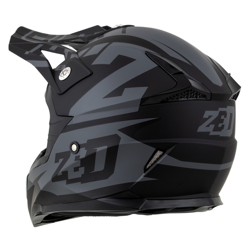 Κράνος Motocross για μοτοσυκλέτα ZED X1.9 Targa ματ γκρι-μαύρο