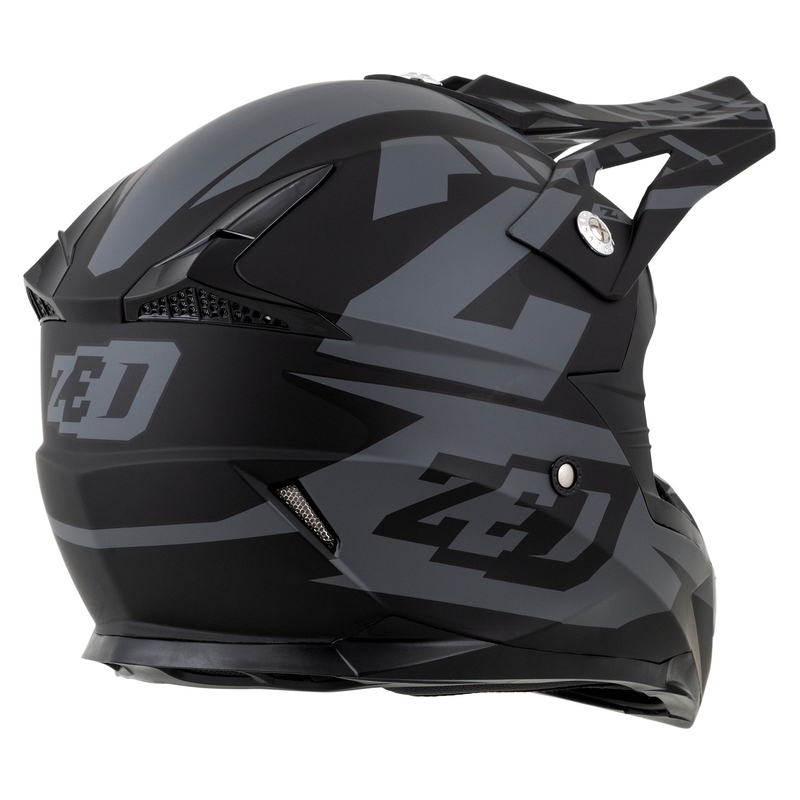 Κράνος Motocross για μοτοσυκλέτα ZED X1.9 Targa ματ γκρι-μαύρο