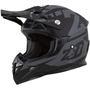 Παιδικό κράνος motocross για μοτοσικλέτα ZED X1.9D Targa ματ γκρι-μαύρο