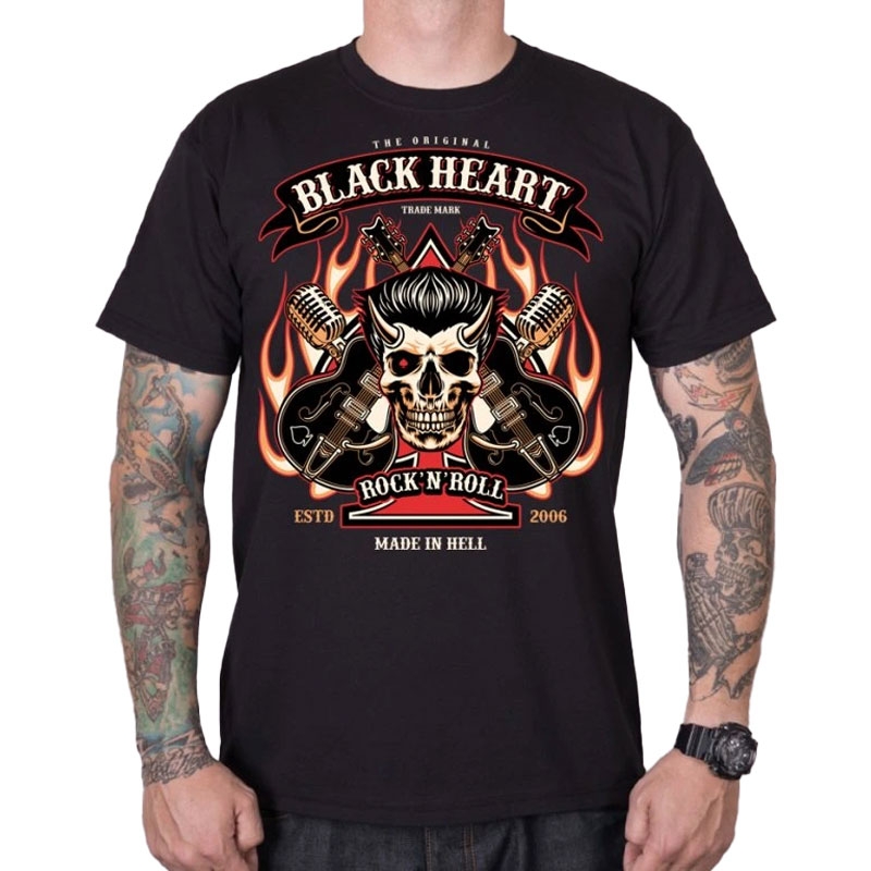 T-shirt Black Heart HillBilly Boy μαύρο