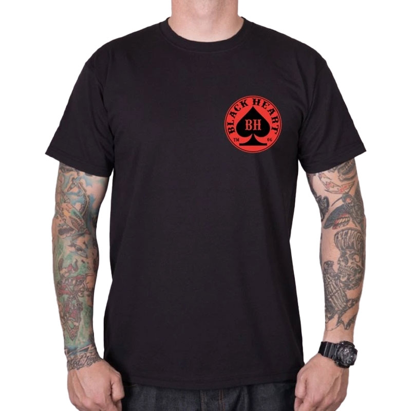 T-shirt Black Heart Ace μαύρο