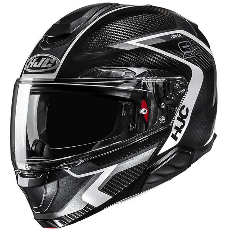 Πτυσσόμενο κράνος μοτοσικλέτας HJC RPHA 91 CARBON Lagos MC5 μαύρο-γκρι