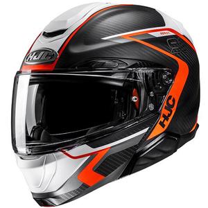Πτυσσόμενο κράνος μοτοσικλέτας HJC RPHA 91 CARBON Lagos MC6HSF μαύρο-γκρι-πορτοκαλί