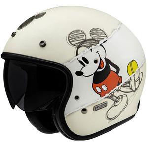 Ανοιχτό κράνος μοτοσικλέτας HJC V31 Disney Mickey Sketch MC1SF λευκό-μαύρο