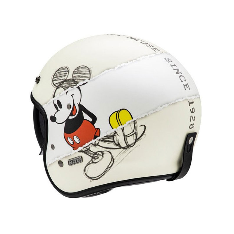 Ανοιχτό κράνος μοτοσικλέτας HJC V31 Disney Mickey Sketch MC1SF λευκό-μαύρο