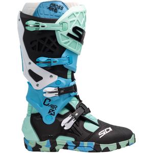 SiDi Crossair X μαύρες και τυρκουάζ μπότες μοτοσικλέτας