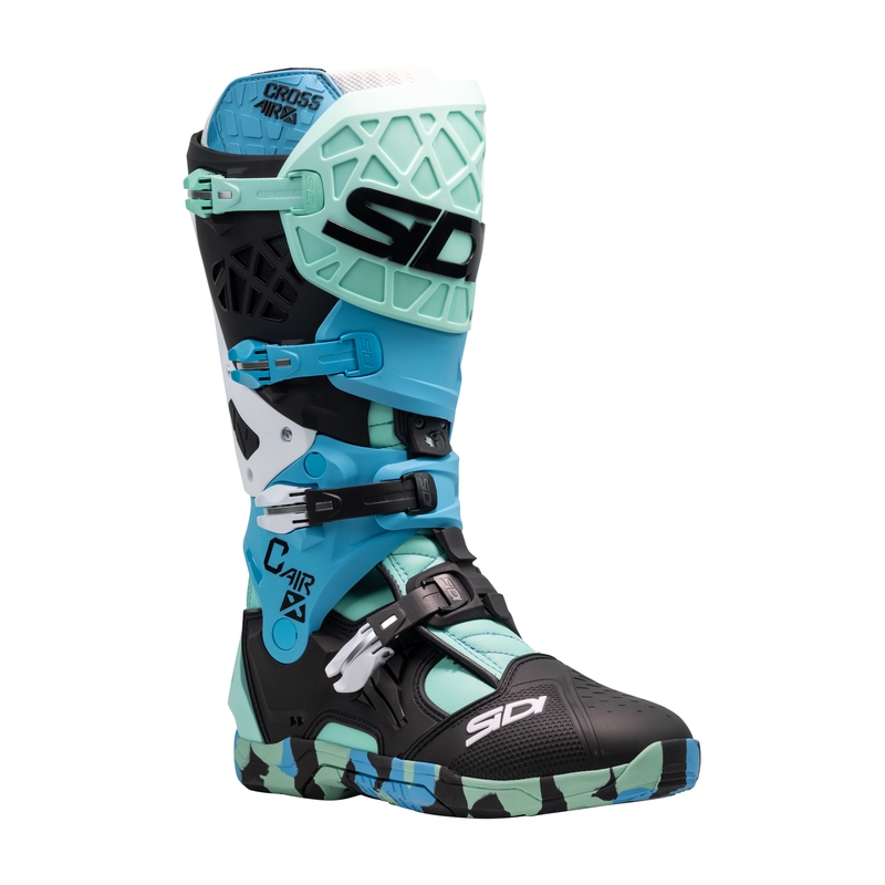 SiDi Crossair X μαύρες και τυρκουάζ μπότες μοτοσικλέτας