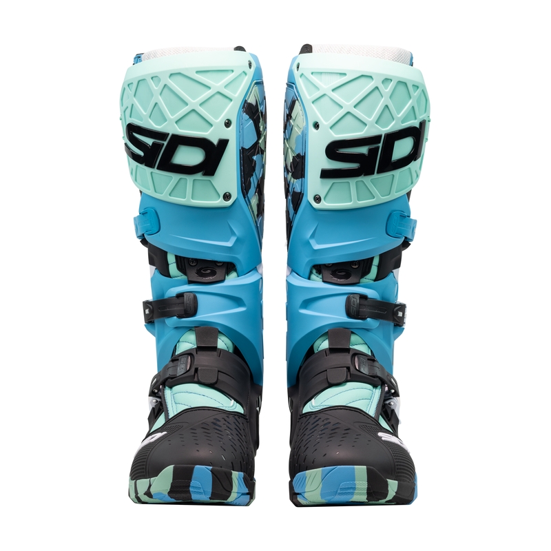 SiDi Crossair X μαύρες και τυρκουάζ μπότες μοτοσικλέτας
