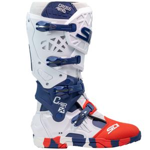 SiDi Crossair X μπότες μοτοσικλέτας λευκό-μπλε-κόκκινο