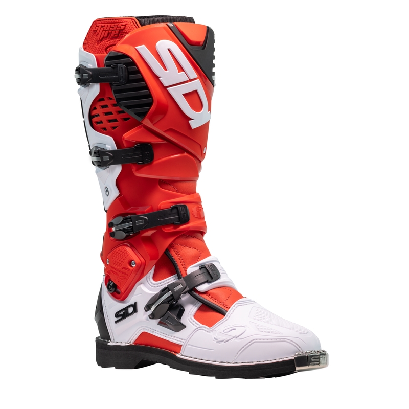 SiDi Crossfire 3 μπότες μοτοσικλέτας κόκκινες και λευκές