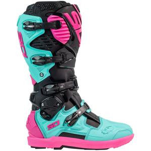 SiDi Crossfire 3 SRS Black-Mint-Pink μπότες μοτοσικλέτας