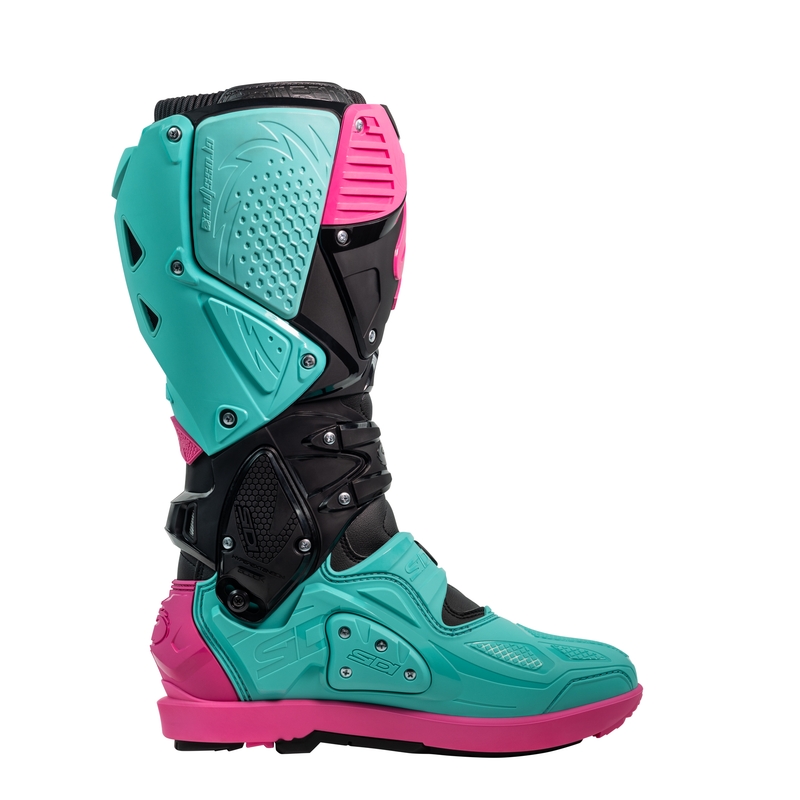 SiDi Crossfire 3 SRS Black-Mint-Pink μπότες μοτοσικλέτας