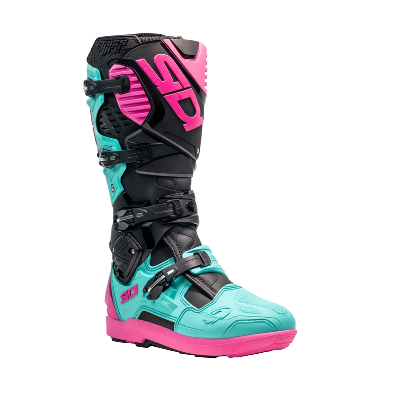 SiDi Crossfire 3 SRS Black-Mint-Pink μπότες μοτοσικλέτας