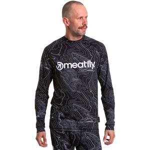 Ανδρικό θερμικό t-shirt Meatfly Avery μαύρο και λευκό