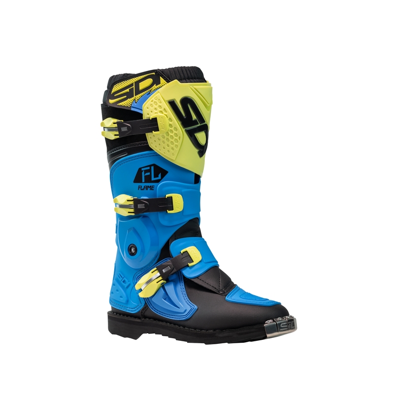 Παιδικά παπούτσια motocross SiDi Flame μπλε-κίτρινο-μαύρο