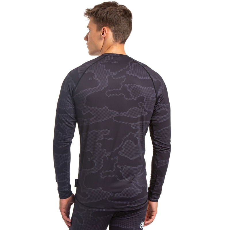 Ανδρικό θερμικό t-shirt Meatfly Avery μαύρο-γκρι