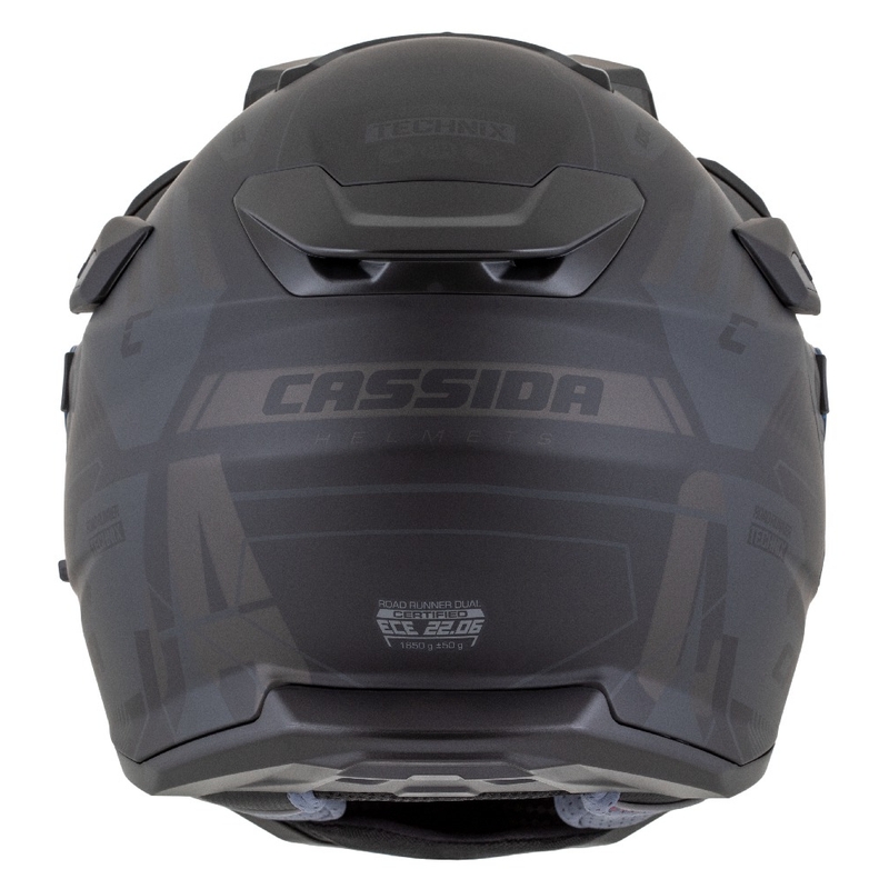 Enduro κράνος Cassida Road Runner TechniX ματ μαύρο-μαύρο-γκρι