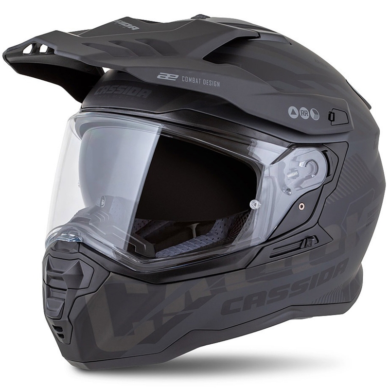 Enduro κράνος Cassida Road Runner TechniX ματ μαύρο-μαύρο-γκρι