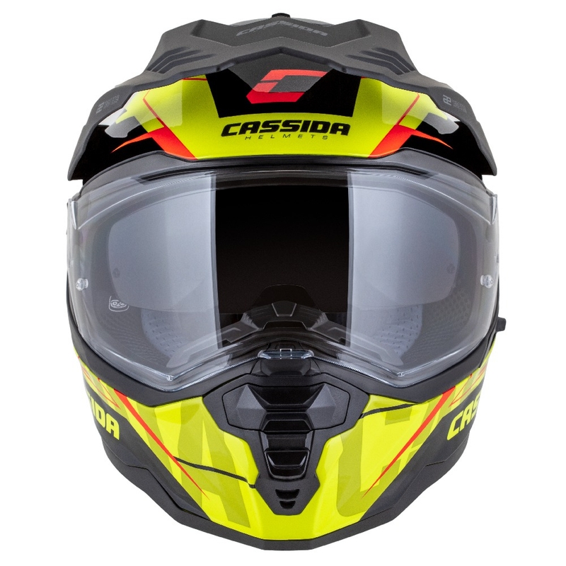Enduro κράνος Cassida Road Runner TechniX fluo κίτρινο-μαύρο-πορτοκαλί-γκρι
