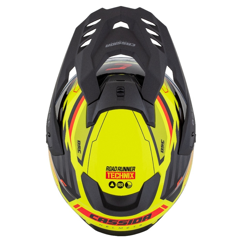 Enduro κράνος Cassida Road Runner TechniX fluo κίτρινο-μαύρο-πορτοκαλί-γκρι