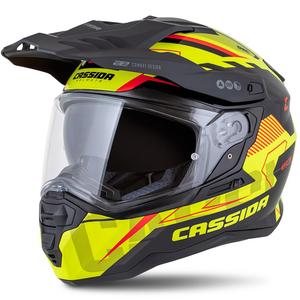 Enduro κράνος Cassida Road Runner TechniX fluo κίτρινο-μαύρο-πορτοκαλί-γκρι