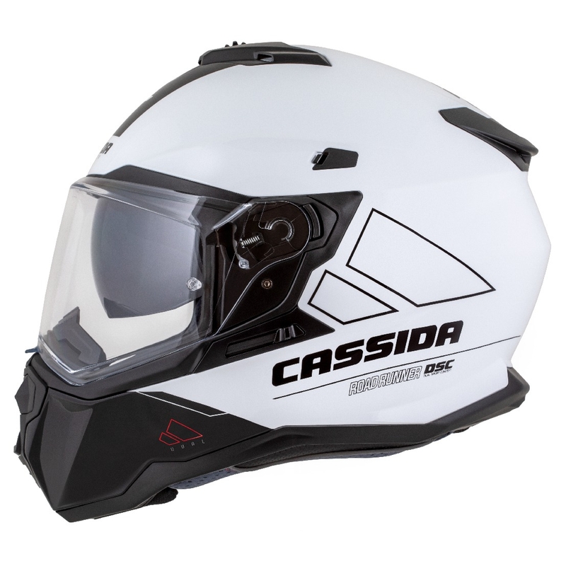 Enduro κράνος Cassida Road Runner Dual λευκό-μαύρο