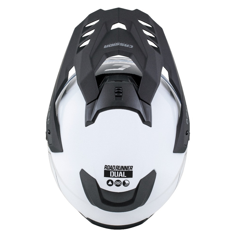 Enduro κράνος Cassida Road Runner Dual λευκό-μαύρο