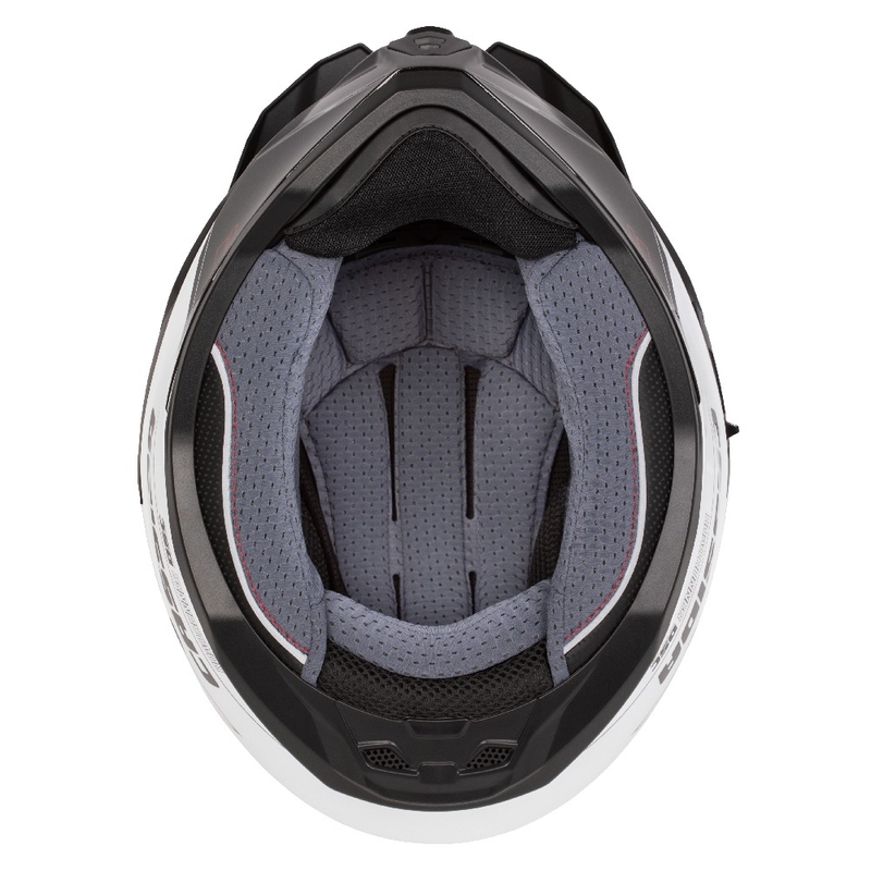 Enduro κράνος Cassida Road Runner Dual λευκό-μαύρο
