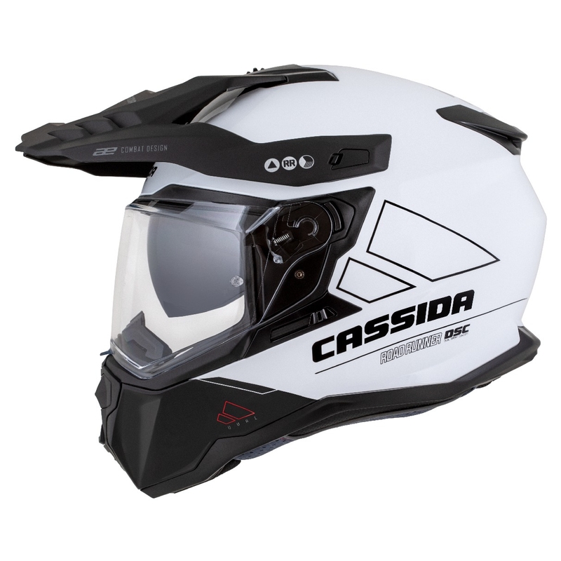 Enduro κράνος Cassida Road Runner Dual λευκό-μαύρο
