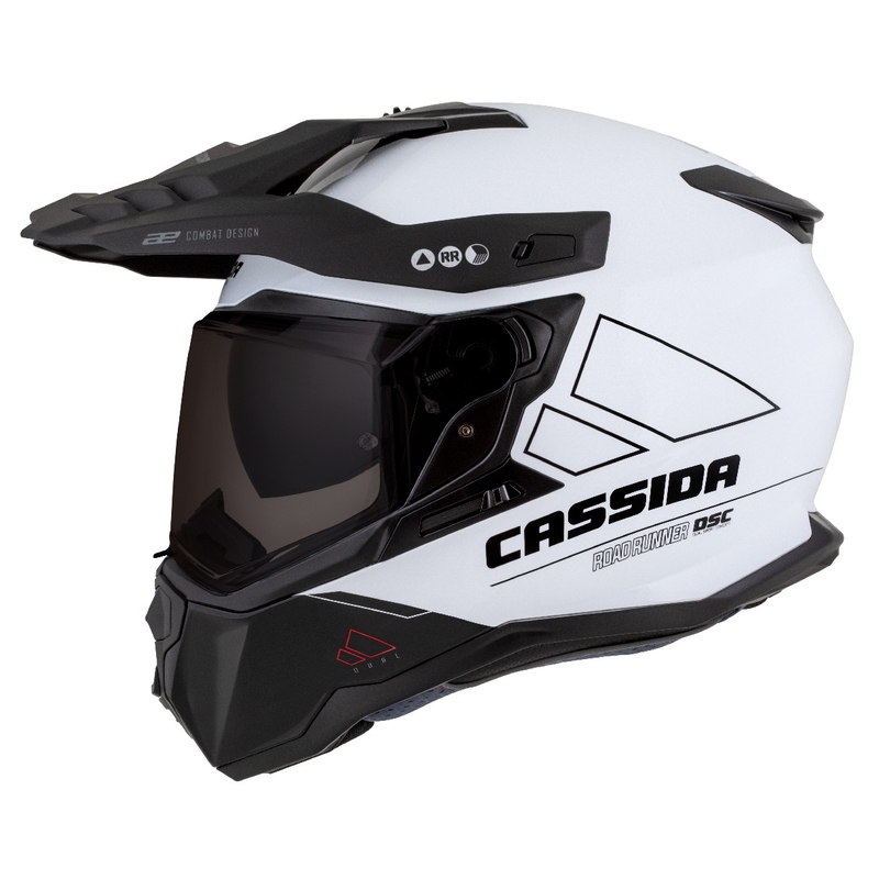 Enduro κράνος Cassida Road Runner Dual λευκό-μαύρο