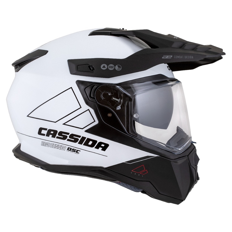 Enduro κράνος Cassida Road Runner Dual λευκό-μαύρο