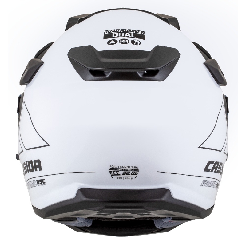 Enduro κράνος Cassida Road Runner Dual λευκό-μαύρο