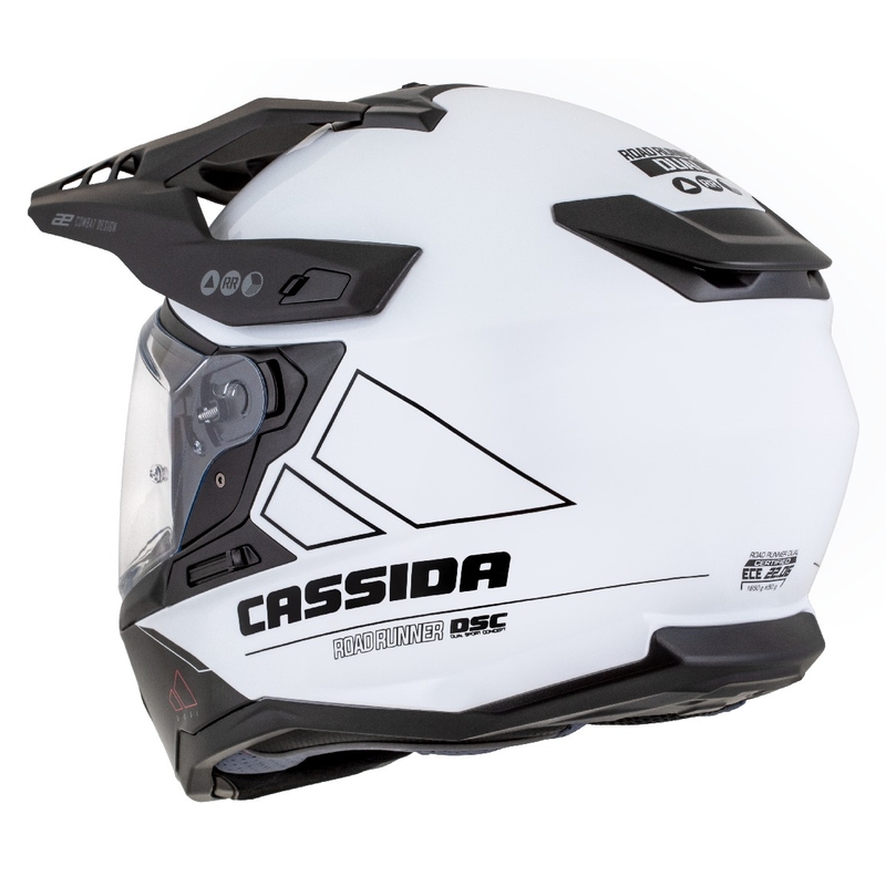 Enduro κράνος Cassida Road Runner Dual λευκό-μαύρο