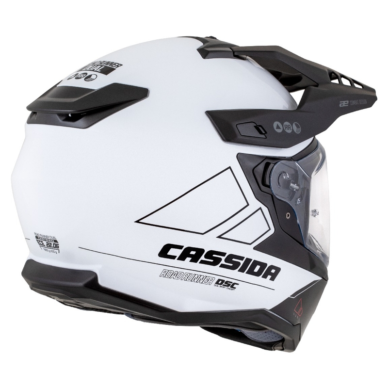 Enduro κράνος Cassida Road Runner Dual λευκό-μαύρο