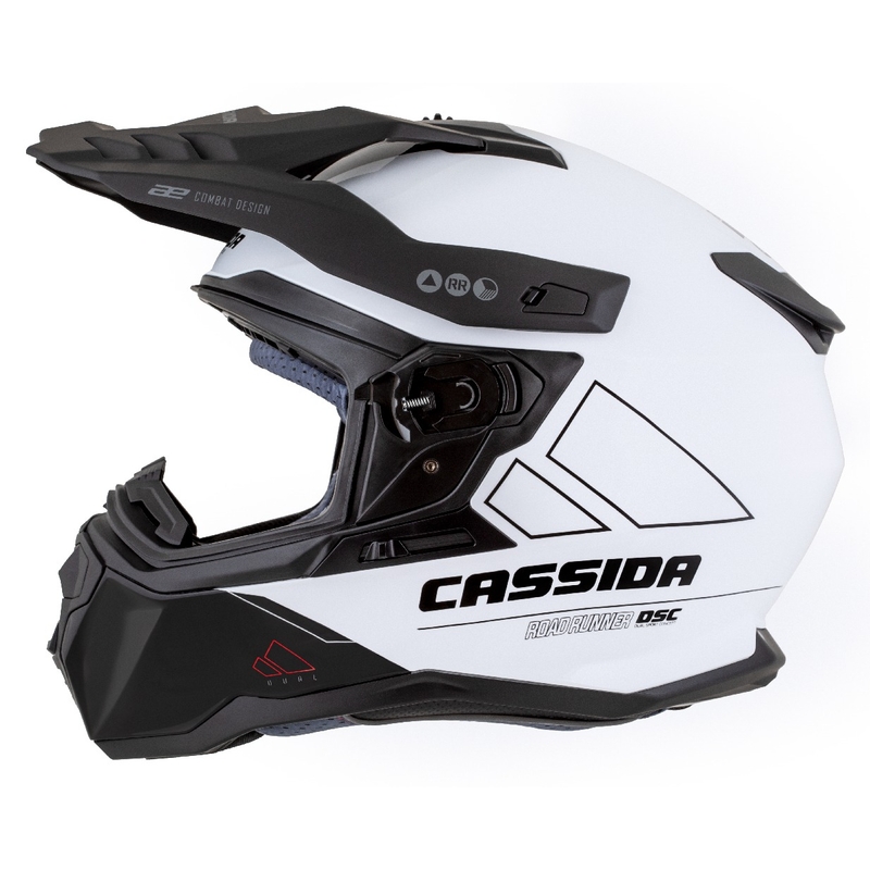 Enduro κράνος Cassida Road Runner Dual λευκό-μαύρο