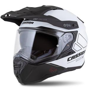 Enduro κράνος Cassida Road Runner Dual λευκό-μαύρο