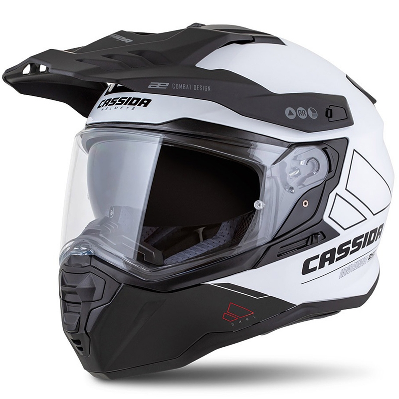 Enduro κράνος Cassida Road Runner Dual λευκό-μαύρο