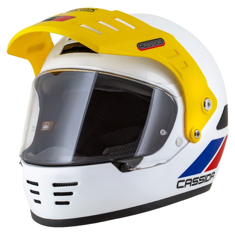 Κράνος Enduro Cassida FormX FlatOut λευκό-μπλε-κόκκινο