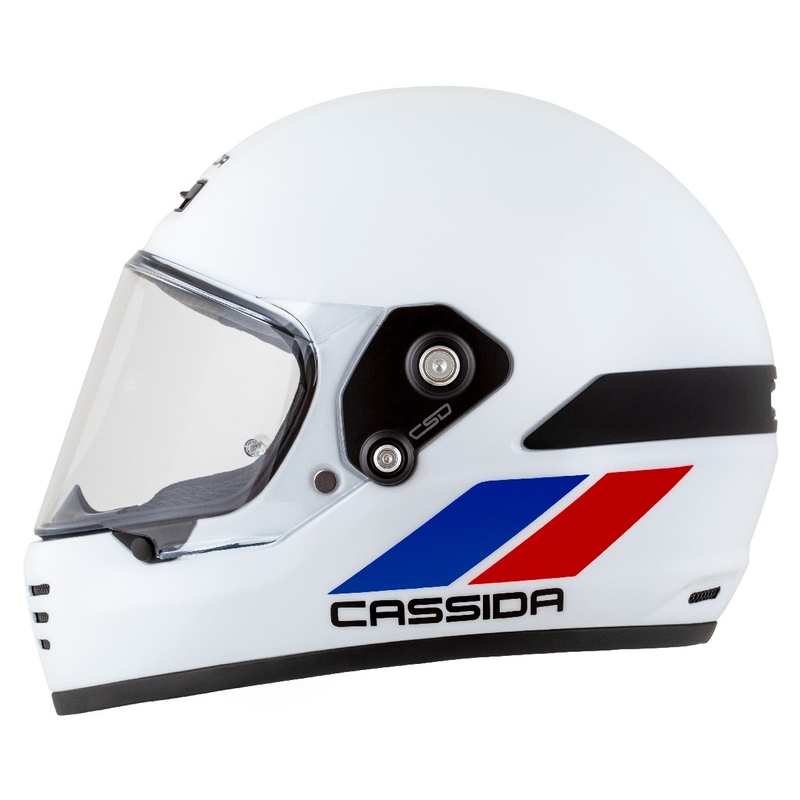 Κράνος Enduro Cassida FormX FlatOut λευκό-μπλε-κόκκινο