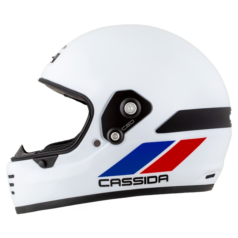 Κράνος Enduro Cassida FormX FlatOut λευκό-μπλε-κόκκινο