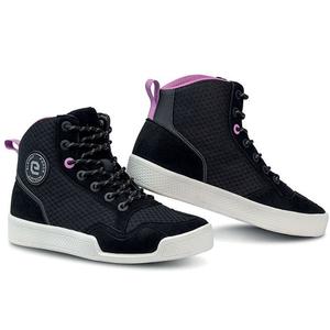 Γυναικείες μπότες μοτοσικλέτας Eleveit Force Airtech Lady σε μαύρο και ροζ χρώμα