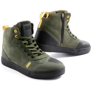 Rebelhorn Spike Πράσινες δερμάτινες μπότες μοτοσικλέτας